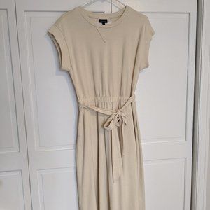 A New Day Cream Midi Tie Dress Small